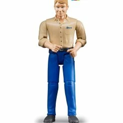Deals ⭐ Bruder Toys Bruder - Bworld Male Figure - Light Skin & Blue 👖 Jeans 😉