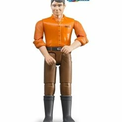 Cheapest 🔔 Bruder Toys Bruder - Bworld Male Figure - Light Skin & Brown 👖 Jeans 👏