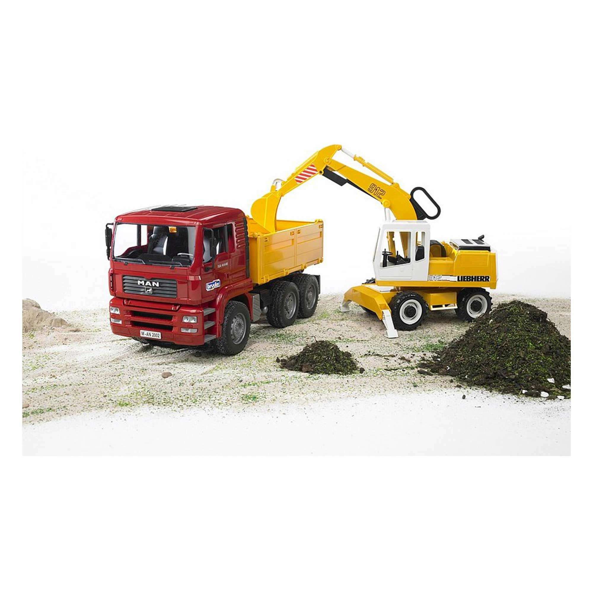 Outlet 🌟 Bruder Toys Bruder - MAN TGA Construction Truck With Liebherr Excavator 😉 - Image 3
