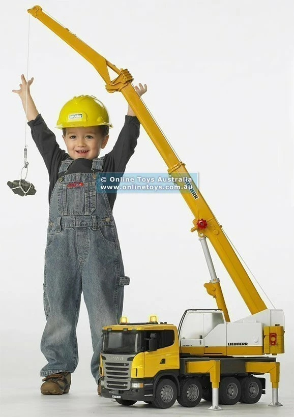 Cheapest 🔥 Bruder Toys Bruder - Scania R-Series Liebherr Crane Truck With Lights And Sound 🔥 - Image 2