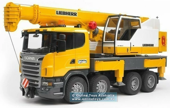 Cheapest 🔥 Bruder Toys Bruder - Scania R-Series Liebherr Crane Truck With Lights And Sound 🔥 - Image 3