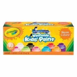 Budget 😀 Crayola Washable Kids Paint - 10 Neon Colours 🎁