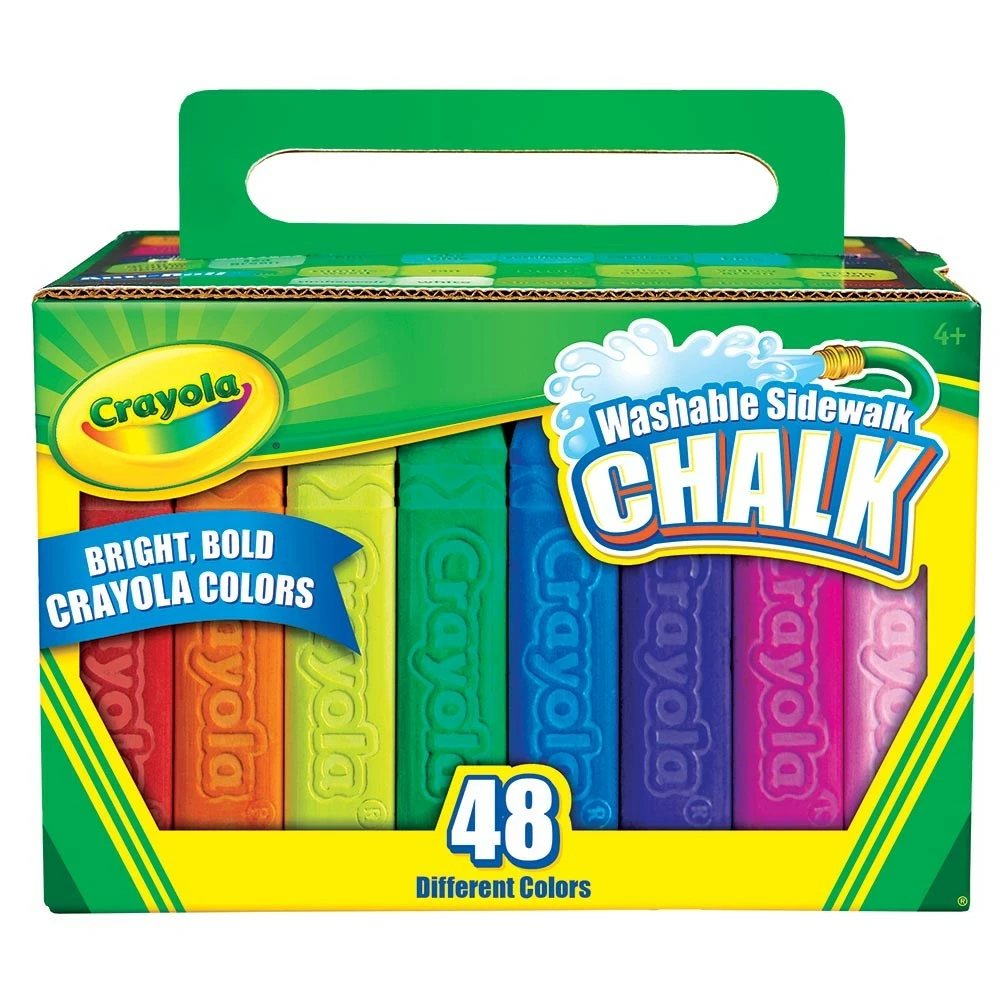 Budget 🌟 Crayola Washable Sidewalk Chalk - 48 Colour Pack 🤩
