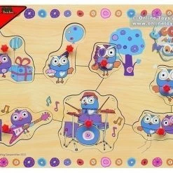 Cheap 😍 Giggle & Hoot Giggle And Hoot - 7 Piece Peg Puzzle - Fun With Buttons ⌛