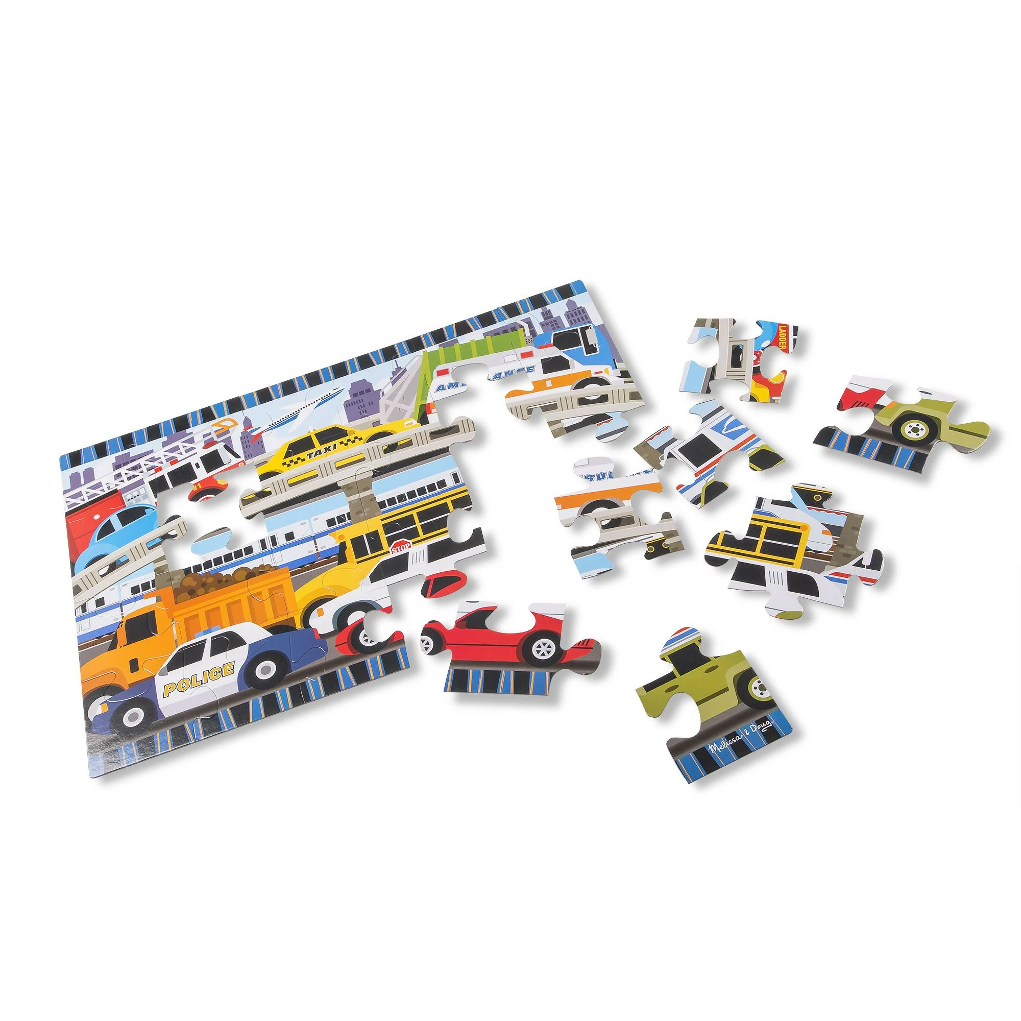 Coupon ๐ Melissa And Doug Toys Melissa And Doug - 24 Piece Giant Floor Puzzle - Traffic Jam ๐ - Image 2