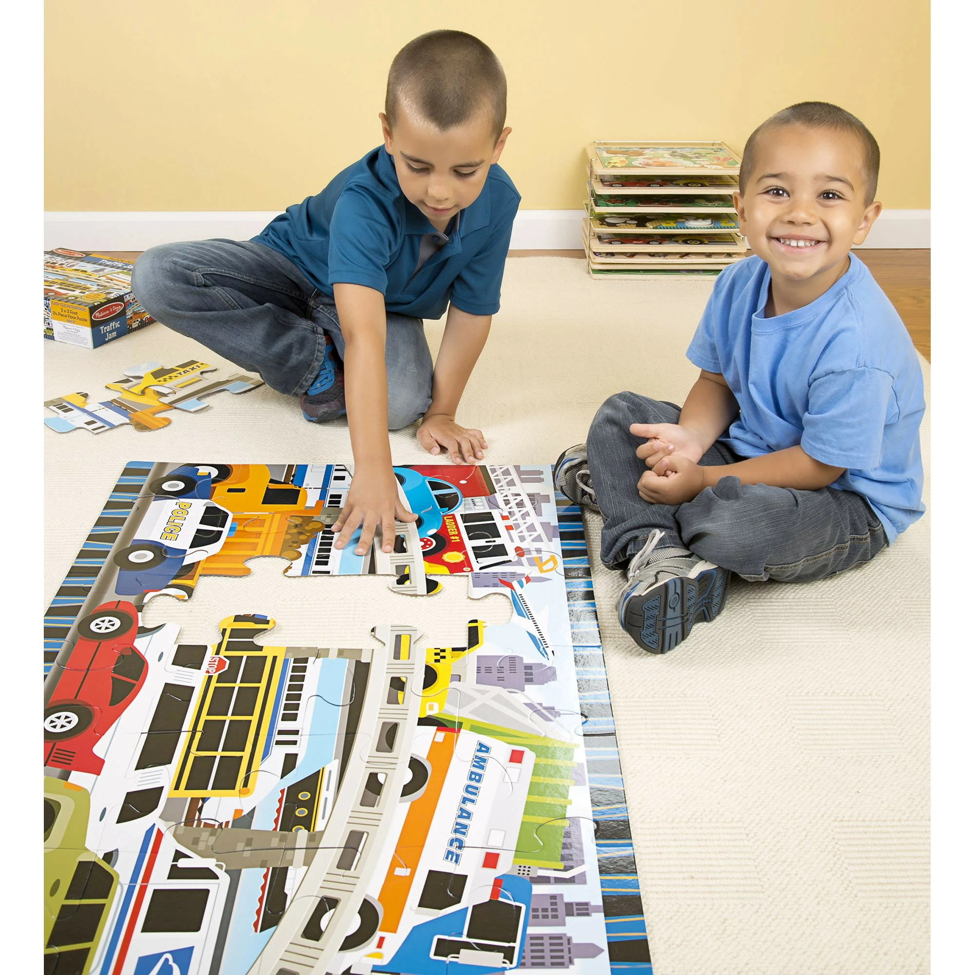 Coupon ๐ Melissa And Doug Toys Melissa And Doug - 24 Piece Giant Floor Puzzle - Traffic Jam ๐ - Image 3