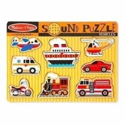 Budget ✨ Melissa And Doug Toys Melissa And Doug - 8 Piece Sound Puzzle - Vehicles 🛒