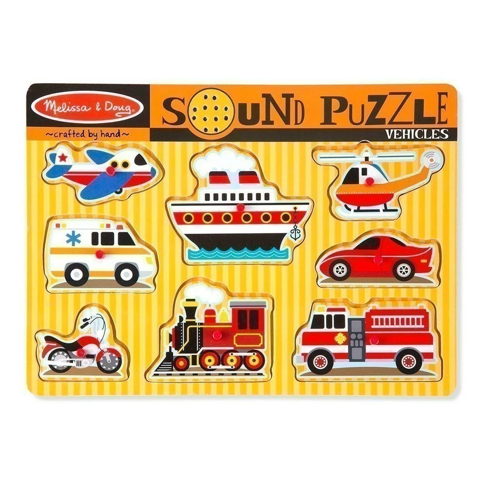 Budget ✨ Melissa And Doug Toys Melissa And Doug - 8 Piece Sound Puzzle - Vehicles 🛒