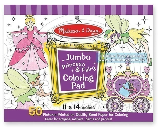 Wholesale โจ Melissa And Doug Toys Melissa And Doug - Jumbo Colouring Pad - Princess And Fairy ๐ฏ