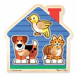 Best Pirce ✨ Melissa And Doug Toys Melissa And Doug - Jumbo Knob Puzzle - House Pets 🥰