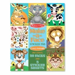 Cheapest ❤️ Melissa And Doug Toys Melissa And Doug - Make-A-Face Sticker Pad - Crazy Animals 😍