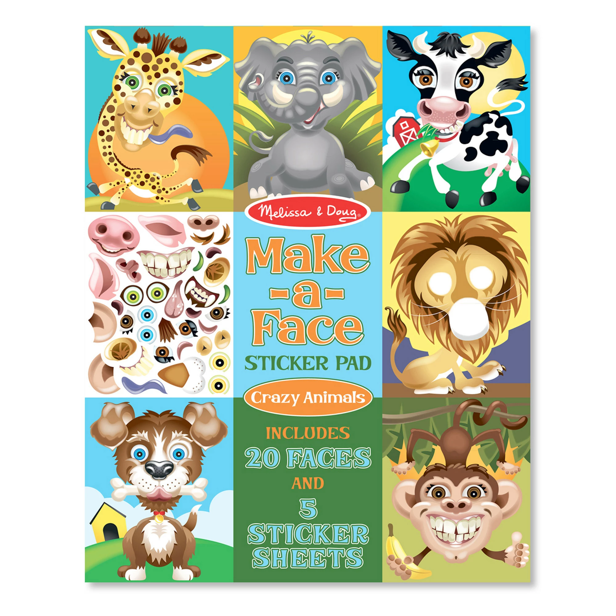 Cheapest โค๏ธ Melissa And Doug Toys Melissa And Doug - Make-A-Face Sticker Pad - Crazy Animals ๐