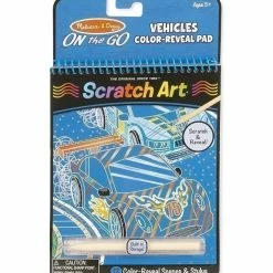 Hot Sale 🛒 Melissa And Doug Toys Melissa And Doug - On The Go Scratch Art - Vehicles Colour-Reveal Pad ✔️