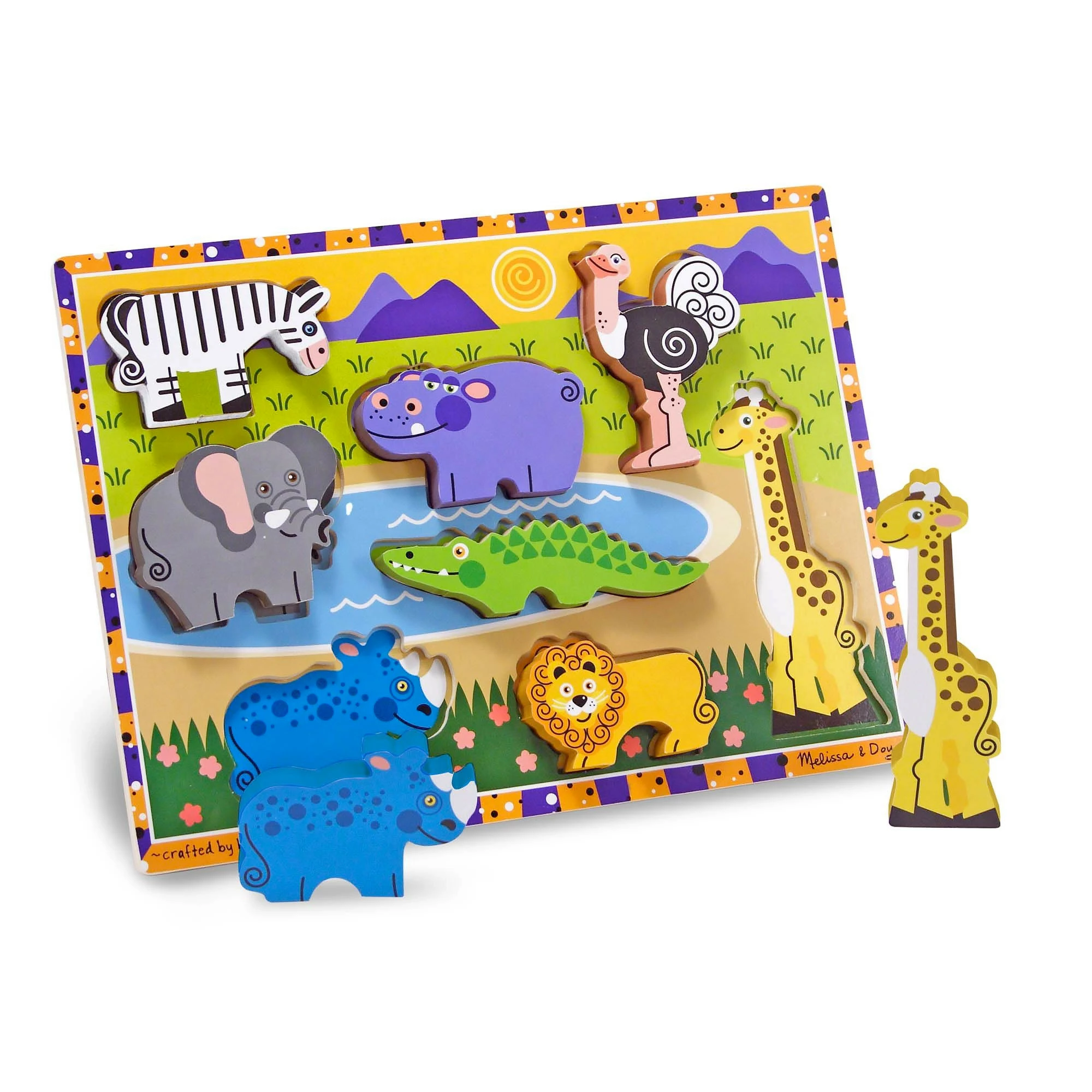 Buy 🛒 Melissa And Doug Toys Melissa And Doug - Safari Animals Chunky Puzzle - 8 Pieces 🎁 - Image 2