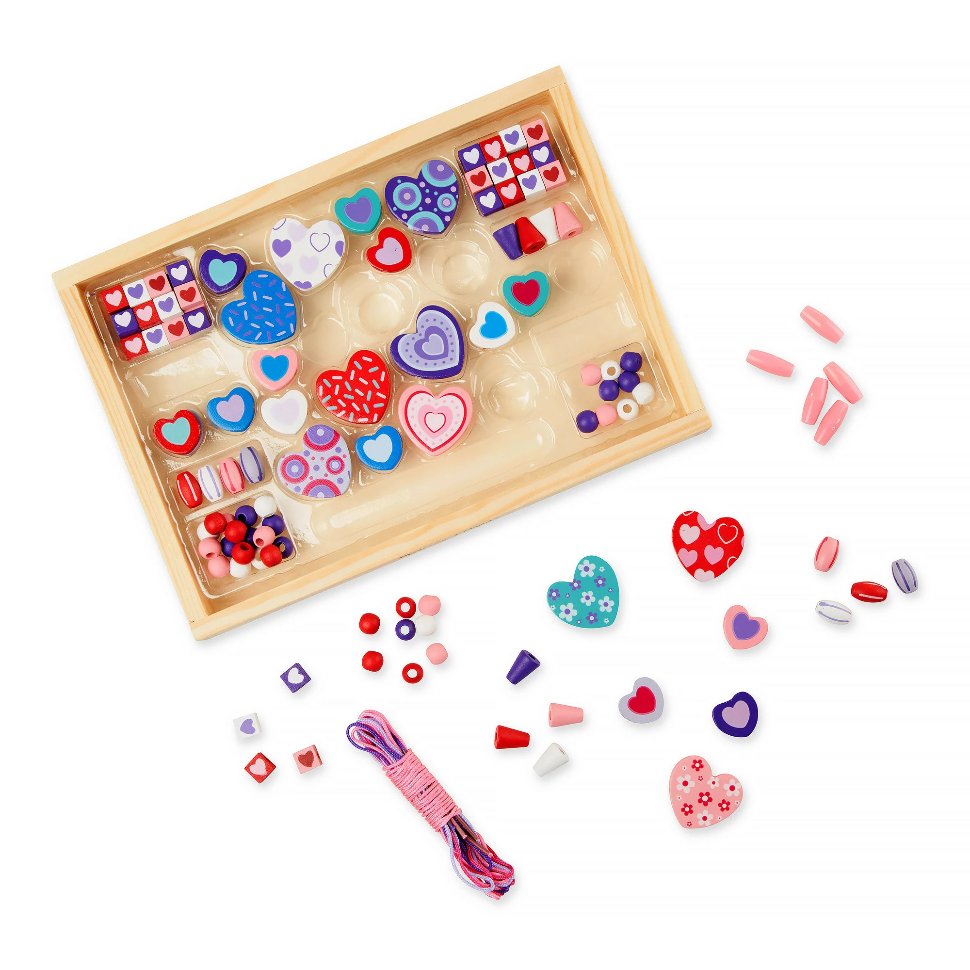 Best Sale ๐งจ Melissa And Doug Toys Melissa And Doug - Sweet Hearts Wooden Bead Set - Large ๐ฅฐ - Image 2