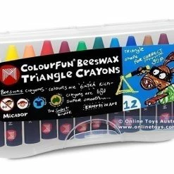 Cheap ✨ Micador - Colourfun Beeswax Triangle Crayons - 12 Colours 🎉
