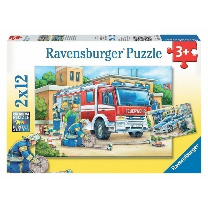 Best Pirce ๐งจ Ravensburger - Police & Firefighters - 2 X 12 Pieces ๐