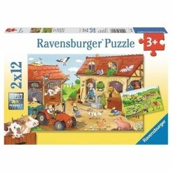 New ⌛ Ravensburger - Working On The Farm - 2 X 12 Pieces ✨
