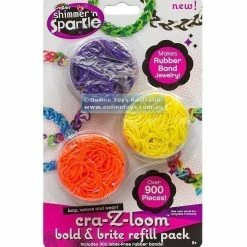 Promo โค๏ธ Cra-Z-Art Shimmer 'N Sparkle - Cra-Z-Loom - Bold & Brite Refill Pack โ